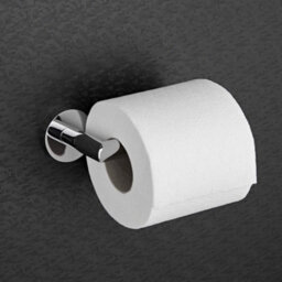 Homestylestore Chrome Round Wall Mounted Bathroom Toilet Roll Holder - thumbnail 3