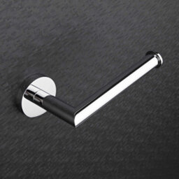 Homestylestore Chrome Round Wall Mounted Bathroom Toilet Roll Holder - thumbnail 2