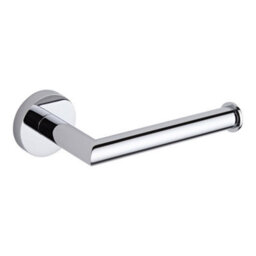 Homestylestore Chrome Round Wall Mounted Bathroom Toilet Roll Holder - thumbnail 1