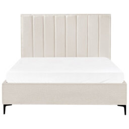 Beliani Ottoman Bed Boucle Sezanne 160 X 200 Cm (Eu King Size) Off-White - thumbnail 8