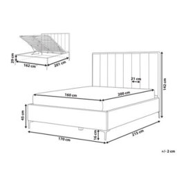 Beliani Ottoman Bed Boucle Sezanne 160 X 200 Cm (Eu King Size) Off-White - thumbnail 3