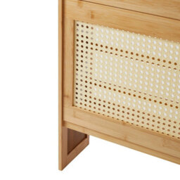Natural Hall Tree Bamboo Hallway Coat Rack&and Shoe Storage Cabinet - thumbnail 4