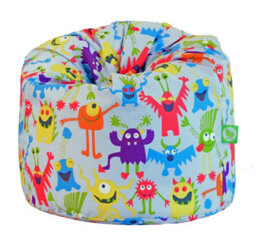 Bean Lazy Cotton Grey Monsters Bean Bag Large Size - thumbnail 2