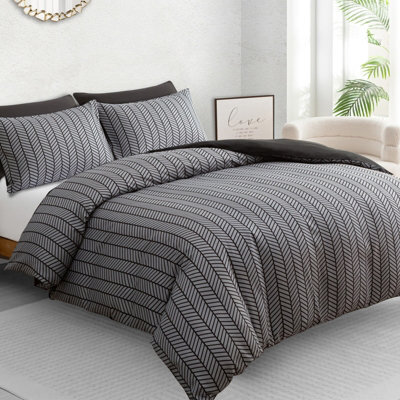 Lazzaro Luxury Microfibre King Duvet Cover Set Ultrasoft Durable Easy Care With Zipper Closure - image 1