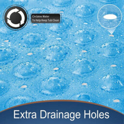 Ameha Bath Mat Non Slip - Light Blue Shower Mat With Strong Suction Cups Grip And Drain Holes - Soft Bathroom Mats (53X53Cm) - thumbnail 6