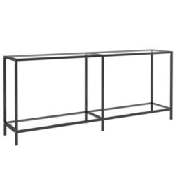 Berkfield Console Table Transparent 180X35X75.5 Cm Tempered Glass - thumbnail 2