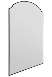 "Mirroroutlet Curva - New Black Edged Dual Arch Curved Edge Over Mantle And Wall Mirror 47""x31"" (120Cm X 80Cm)" - thumbnail 4
