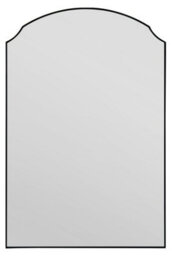 "Mirroroutlet Curva - New Black Edged Dual Arch Curved Edge Over Mantle And Wall Mirror 47""x31"" (120Cm X 80Cm)" - thumbnail 3