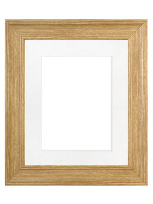 Frames By Post Scandi Oak Frame With White Mount For Image Size A3 - image 1
