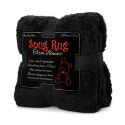 Snug Rug Blanket Luxury Sherpa Fleece Sofa Tv Throw Gift Blankets 127X178Cm - Black - thumbnail 7
