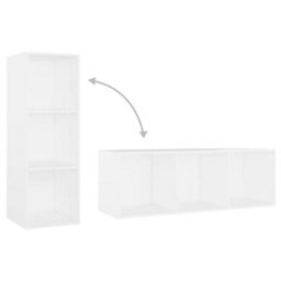 Berkfield Classic 3 Piece Tv Cabinet Set White Engineered Wood - thumbnail 5