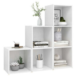 Berkfield Classic 3 Piece Tv Cabinet Set White Engineered Wood - thumbnail 3