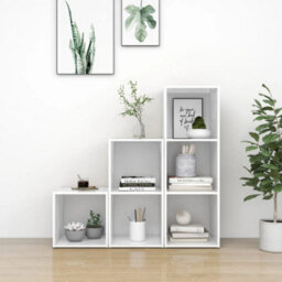 Berkfield Classic 3 Piece Tv Cabinet Set White Engineered Wood - thumbnail 2