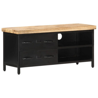 Vidaxl Tv Cabinet 90X30X41 Cm Rough Mango Wood - image 1