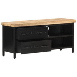 Vidaxl Tv Cabinet 90X30X41 Cm Rough Mango Wood - thumbnail 2