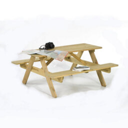 Leisurebench Jersey 6 Seat Dip Treated Pine Picnic Table 140Cm - Green Pine - thumbnail 3