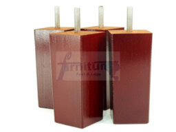 L&F 4X Replacement Furniture Legs Solid Wooden Feet 110mm High Sofas Chairs Settee Cabinets M10 Mahogany - thumbnail 5