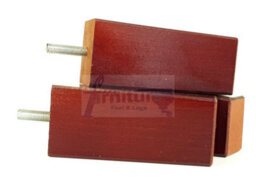 L&F 4X Replacement Furniture Legs Solid Wooden Feet 110mm High Sofas Chairs Settee Cabinets M10 Mahogany - thumbnail 3