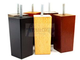 L&F 4X Replacement Furniture Legs Solid Wooden Feet 110mm High Sofas Chairs Settee Cabinets M10 Mahogany - thumbnail 8