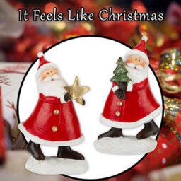 Christmas Santa Ornaments Decoration 16Cm X 9.5Cm 2 Pack - thumbnail 7