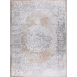 Livabliss Lustro-Vintage Grey Off-White Beige Traditional Boho Living Dining Bedroom Rug 120 X 170 Cm Easy Care, Non Shedding