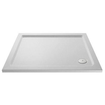 1200mm X 800mm Premium Slip Resistant Rectangular Shower Tray, White Stone Resin - Easy Clean Durable Finish By Balterley - image 1