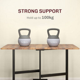 Rustic Brown Drop Leaf Table With Rolling Wheels Folding Dining Table - thumbnail 4