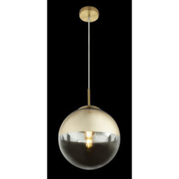 Luminosa Lighting Luminosa Varus 25Cm Globe Pendant Ceiling Light Gold Colors Transparent Glass Shade 1X E27 - thumbnail 4
