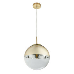 Luminosa Lighting Luminosa Varus 25Cm Globe Pendant Ceiling Light Gold Colors Transparent Glass Shade 1X E27 - thumbnail 2