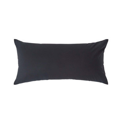 Homescapes Black Continental Egyptian Cotton Pillowcase 200 Tc, 40 X 80 Cm - image 1