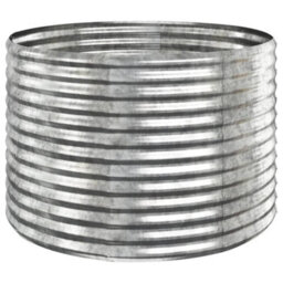 Berkfield Garden Planter Powder-Coated Steel 100X100X68 Cm Silver - thumbnail 2