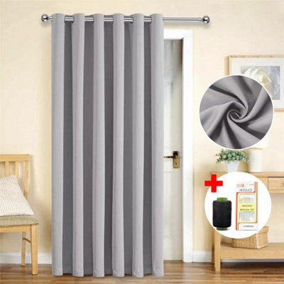 168 X 213Cm Thermal Thick Blackout Curtains Ready Made Eyelet Ring Top Curtain Pair Tiebacks - image 1