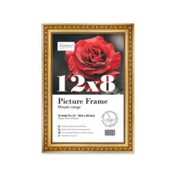 12X8 Gold Ornate Picture Frame (30.5 X 20.3Cm) Poster, Photo, Artwork, Gallery Wall Or Print - thumbnail 1