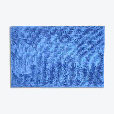 Allure Bath Fashions Chenille Bobble Bath Mat Non Slip 60 X 90Cm - Blue - image 1