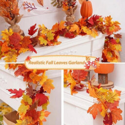 Autumn Maple Leaf Garland With Led Lights - thumbnail 3