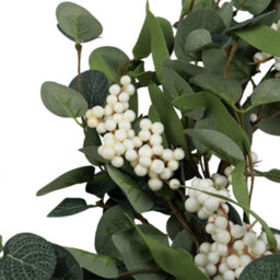 Living And Home Artificial Eucalyptus Wreath Handmade Silk Greenery For Door, Wall, And Wedding Décor (55Cm) - thumbnail 5