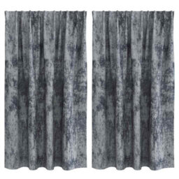 Berkfield Classic Curtain With Curtains 2 Pcs Silver Grey 140 X 140 Cm Velvet