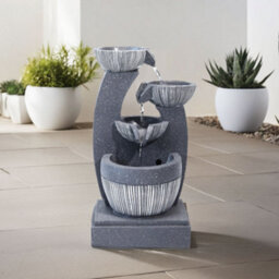 Breeins Rockery  Cascading Waterscape Garden Tiered Led Fountain Outdoor Decorative Statue Fountain Garden Electric Fountain - thumbnail 1