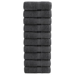 Berkfield Premium Wash Towels Solund 10Pcs Anthracite 30X30Cm 600Gsm - thumbnail 1
