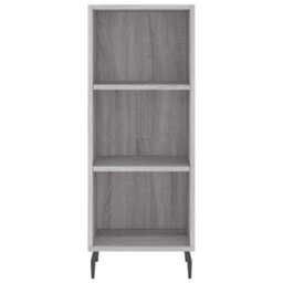 Berkfield Highboard Grey Sonoma 34.5X34X180 Cm Engineered Wood - thumbnail 8
