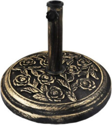Spot On Dealz Garden Parasol Base Umbrella Bases Heavy Duty Parasol Weights With Stand 8.5Kg Cast Iron With Floral Rose Garden Outdoor Stands - thumbnail 1