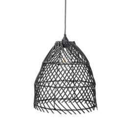 Valuelights Battery Operated Outdoor Black Rattan Hanging Pendant Garden Pergola Light - thumbnail 2
