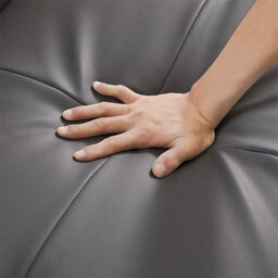 Furniture in Fashion Venice Faux Leather Sofa Bed In Grey With Chrome Metal Legs - thumbnail 4