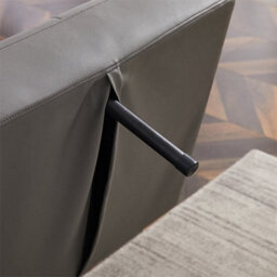 Furniture in Fashion Venice Faux Leather Sofa Bed In Grey With Chrome Metal Legs - thumbnail 5