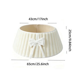 Amorly 43Cm Christmas Tree Collar, Plush Tree Collar Tree Stand Cover Xmas Tree Ring Stand Tree Basket Skirt For Winter Home Decorations - thumbnail 3
