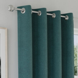 Enhanced Living Austin 100% Blackout, Thermal Teal Curtains With Eyelet Header (Pair) - 66X72 Inch (168X183Cm) - thumbnail 2