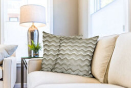 Waves Cushion Cover In Silver Grey - thumbnail 2