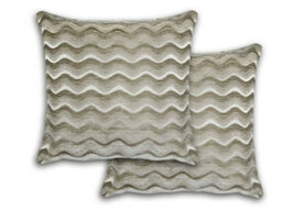Waves Cushion Cover In Silver Grey