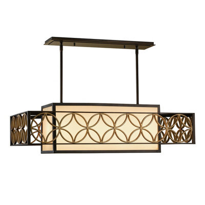 Elegant 4 Bulb Chandelier Light In Heritage Bronze And Parissiene Gold With Led E27 Socket - image 1