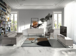 Angel Cerda Elegant Dark Grey 2-Seater Relaxation Sofa With Electric Recline - thumbnail 3